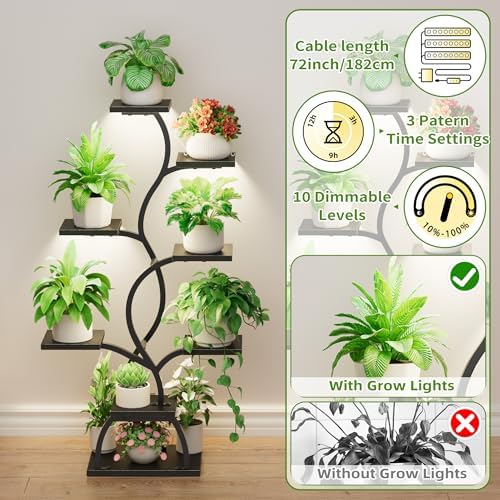 Plant Stand Indoor with Grow Light - Image 2