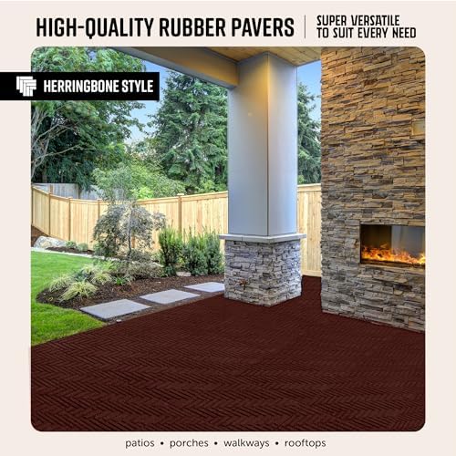 Playsafer Herringbone Rubber Interlocking Tiles | 16 X 16 | Easy Install - Image 3