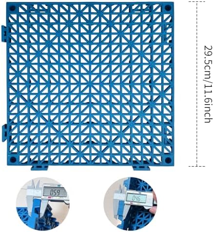 12 Pack Modular Interlocking Cushion 11.6" x 11.6" Rubber Mat Floor Tile Mats - Image 3