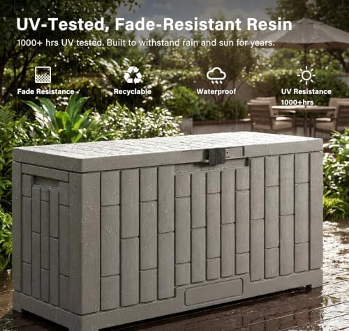 LAUSAINT HOME 60 Gallon Resin Deck Box, Package Delivery Box - Image 5