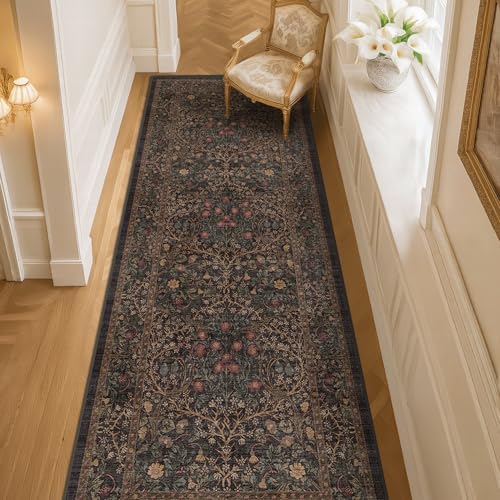 Dark Brown 2'6" x 8' Runner Rug - Image 3