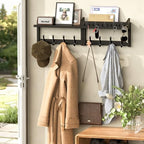 35'' Black Coat Rack Wall Mount - Image 2