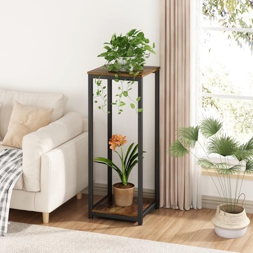 2 Tier Plant Stand Indoor Corner Tall Square Shape Plant Shelf - Image 2