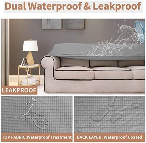 Easy-Going Waterproof Loveseat Couch Cover Stretch Jacquard Sofa Cover - Image 3