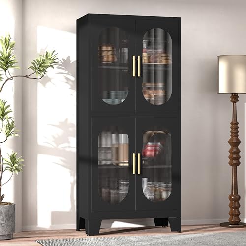 GAIOUS Black Kitchen Pantry Cabinet, Storage Cabinet by GAIOUS