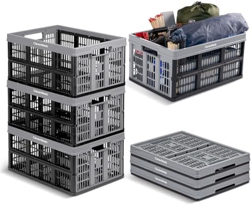 CleverMade Collapsible Utility Crate - 45L - Stone by CleverMade