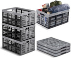 CleverMade Collapsible Utility Crate - 45L - Stone by CleverMade