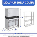 Shelf Cover, Wire Rack Cover 36" W x 18" D x 72" H - Image 3