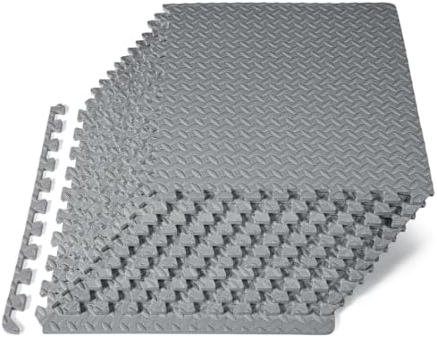 ProsourceFit Exercise Puzzle Mat ½-inch, EVA Interlocking Foam Floor Tiles by ProsourceFit
