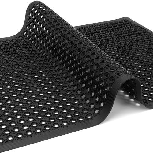 Restaurant Anti Fatigue Mat, Outdoor Rubber Floor Bar Mat by VECKYJL