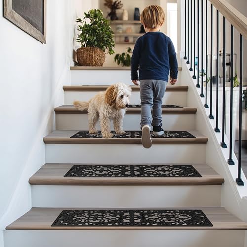 Stair Treads — 4 Pack 10x30 inch Non-Slip Rubber Stair Mats - Image 4