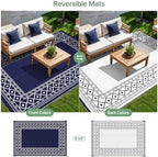 GENIMO Outdoor Rug, Waterproof Plastic Rugs - Image 4