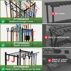 Sttoraboks Garden Tool Organizer Rack Up to 50 Tools, Heavy-Duty Steel Yard - Image 3