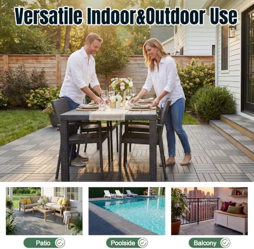 Devoko Plastic Interlocking Deck Tiles, 44 Pack Patio Flooring Tiles - Image 6
