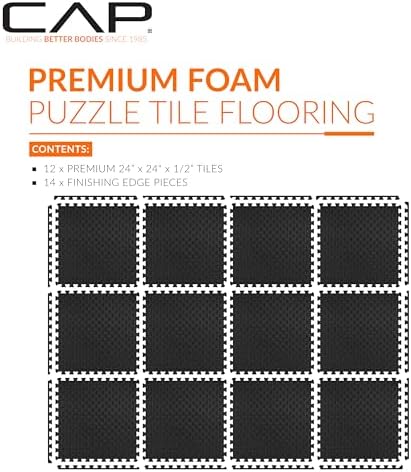 CAP Puzzle Exercise Mats | 1/2” Thick EVA Interlocking Foam Tiles - Image 2
