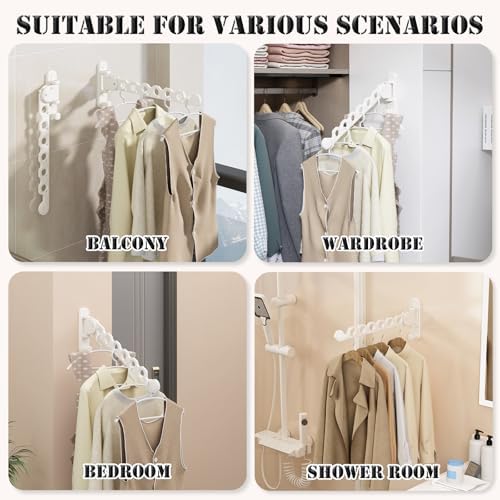 wall Mounted Clothes Drying Folding Hanger Rack - Image 4