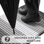 Kitinjoy Indoor Outdoor Door Mat, 48x32 Non-Slip Dirt Trapper Doormats - Image 2