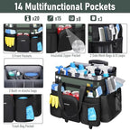 Ytonet Cleaning Caddy with Wheels, Extra Large Rolling Cleaning Caddy Bag - Image 2