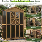 Outdoor Wooden Storage Shed Cabinet - Image 7