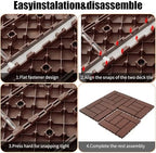 Interlocking Deck Tiles, Outdoor Patio Flooring, 44 Pack All Weather Waterproof - Image 4