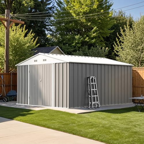 Patiowell 10x12 FT Metal Outdoor Storage Shed - Image 2