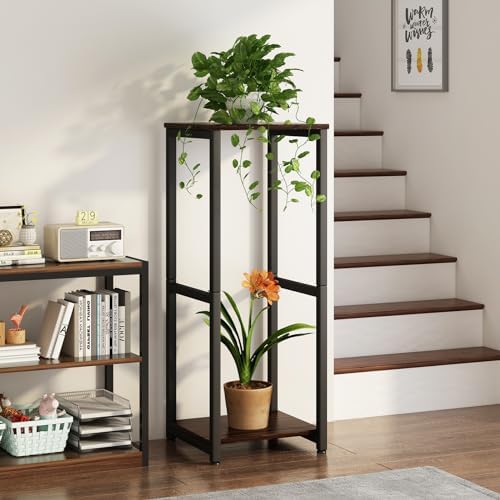 2 Tier Plant Stand Indoor Corner Tall Square Shape Plant Shelf - Image 3