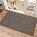 BEQHAUSE Dirt Trapper Door Mat 20" x 32", Doormat Non-Slip, Light Brown by BEQHAUSE
