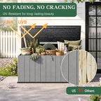 Outdoor Storage Shed, Resin Waterproof Storage Cabinet, Large Deck Box - Image 4