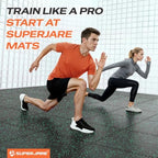 SUPERJARE 0.56'' Thick 96 Sq Ft Rubber Top Gym Flooring - Image 3