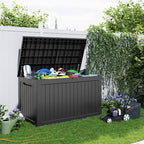 281 Gallon Outdoor Storage Box Lockable Waterproof Deck Box, Weatherproof - Image 4