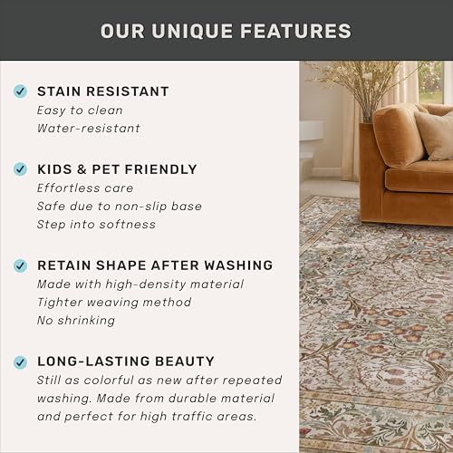 Vintage Moss Green 3x6 Runner Rugs - Image 6