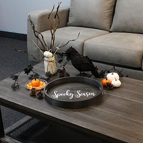 Elegant Designs HG2013-BKS Halloween Decoration Decorative 13.75'' Round Wood - Image 5