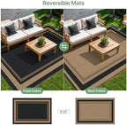 GENIMO Outdoor Rug, Waterproof Plastic Rugs - Image 4