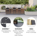 44 Pack Plastic Interlocking Patio Deck Tiles Waterproof All Weather - Image 4