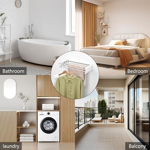 RFOUO Wall Mounted Clothes Drying Rack - Image 7