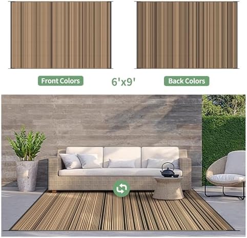 GENIMO Outdoor Rug, Waterproof Plastic Rugs - Image 4