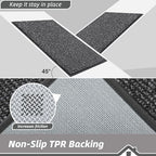 BEQHAUSE Dirt Trapper Door Mat 32"x72", Non-Slip Washable Doormat - Image 6