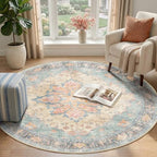 RELEANY Washable Area Rug, Round 4ft - Image 2