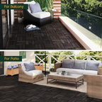 BEEFURNI Interlocking Acacia Wood Deck Tiles 12x12, Dusky Brown - Image 3