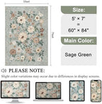 DUKINO 5x7 Area Rug Floral Washable Rug - Image 2