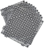 12 Pack Modular Interlocking Cushion 11.6" x 11.6" Rubber Mat Floor Tile Mats by JADERLU