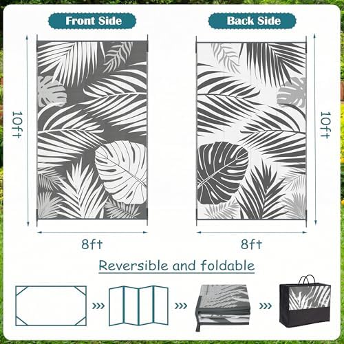 Ogrmar 8x10 FT Reversible Mats, Outdoor Rug - Image 2