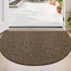 BEQHAUSE Dirt Trapper Door Mat 24" x 36" Half Circle Non Slip Rugs by BEQHAUSE