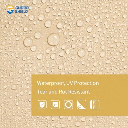 GUARD SHIELD Beige Tarp Heavy Duty Waterproof 30x30 Feet Outdoor Poly Tarps - Image 3