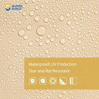 GUARD SHIELD Beige Tarp Heavy Duty Waterproof 30x30 Feet Outdoor Poly Tarps - Image 3