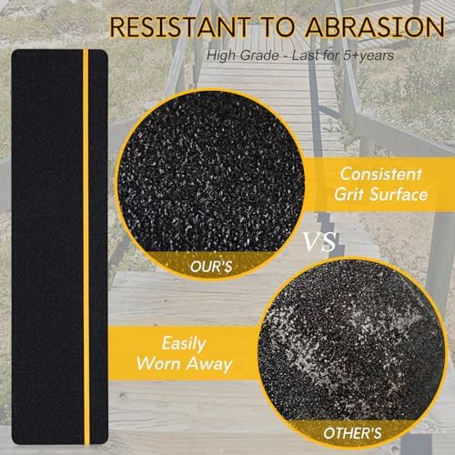 S&X Outdoor Stair Treads Non-Slip 6x24in, Reflective - Image 2