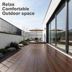 Circle Hole Composite Decking Boards 8ft 9 Pcs, Rosewood&LightGrey - Image 3