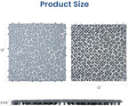 60 Pcs Floor Tiles, Pebble Pattern Plastic Interlocking Deck Tiles, Outdoor - Image 7