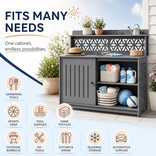 VINGLI Multi-Purpose Outdoor Storage Cabinet - Image 3