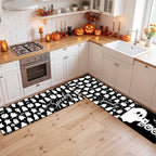 Halloween Kitchen Mats Set of 3, Spooky Boo Kitchen Rugs - Image 3